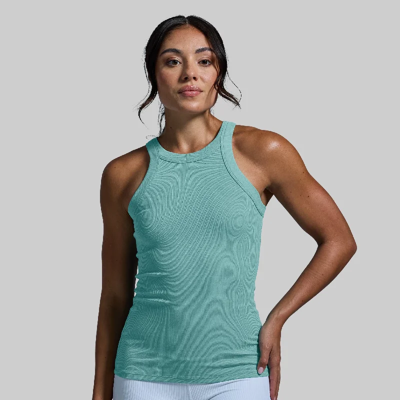 Fashionista Sale Day to Day Ribbed Tank (Nile Blue)