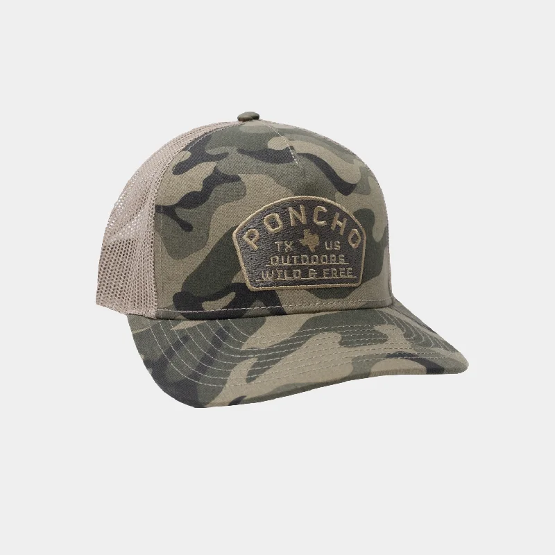 Feminine Style Promotions Camo Wild and Free Trucker Hat