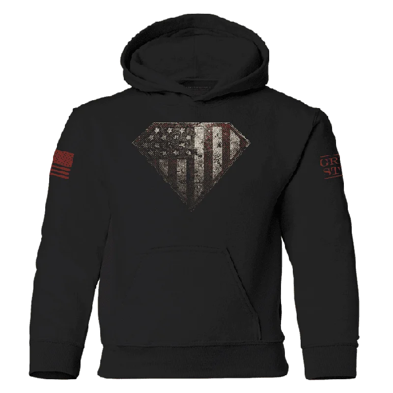 Playful Fashion Offers Youth Super Patriot Hoodie - Black