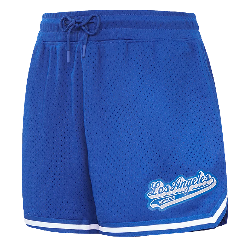 Limited Time Offer MLB LOS ANGELES DODGERS SCRIPT TAIL WOMEN'S MESH SHORT (DODGER BLUE)