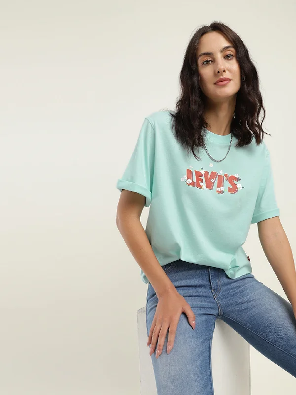 Chic And Trendy Women's Brand Logo Oversized T-Shirt