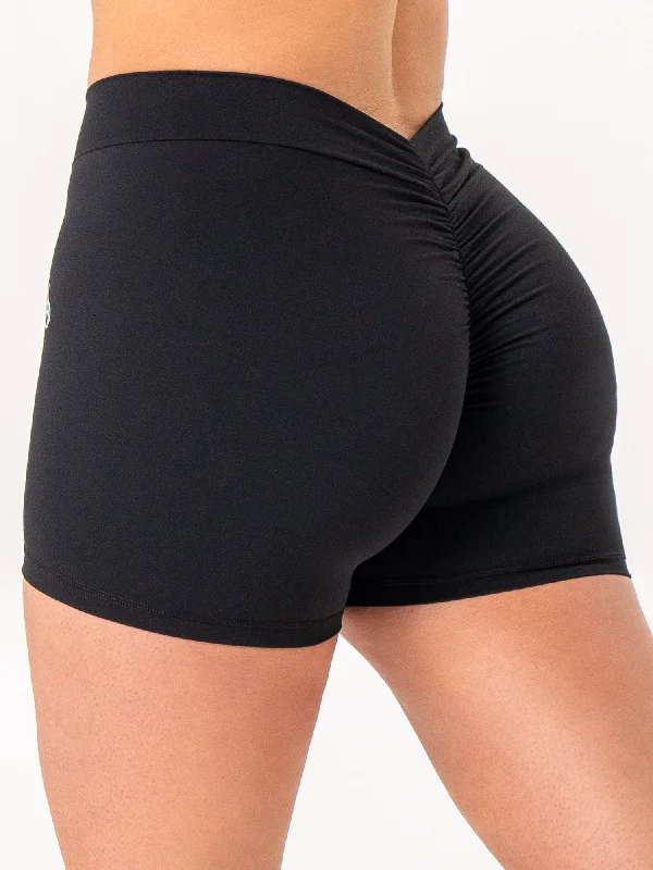 Women's Casual Clothing For Lounging NKD V Scrunch Shorts - Black