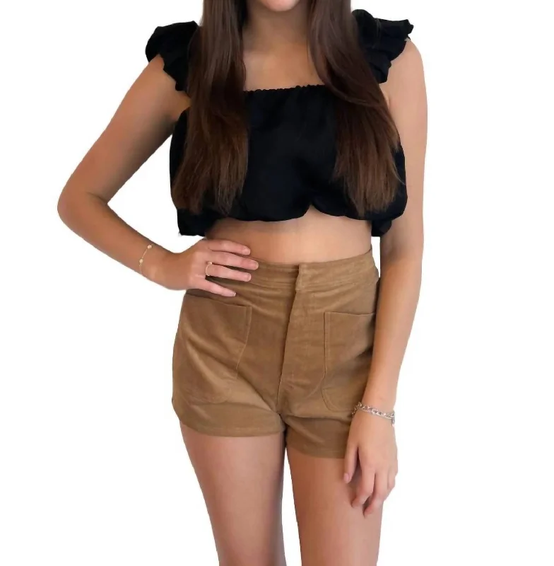 Women's Vacation Attire Autumn Lover Shorts In Brown