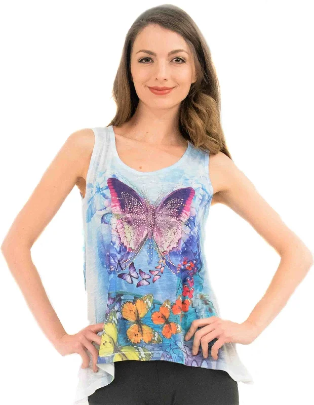 Women's Attire Butterfly Tank Top