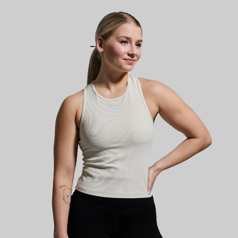 Sustainable Women's Apparel Perfect Ribbed Tank (Oatmeal)