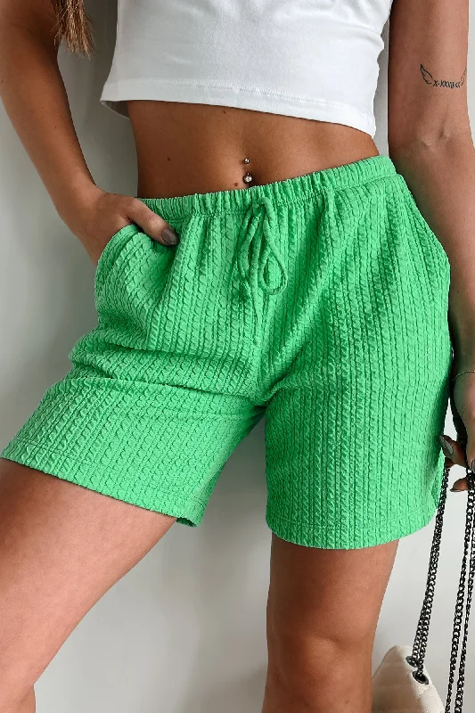 Unbeatable Deals Good News Textured Shorts (Garden Green)