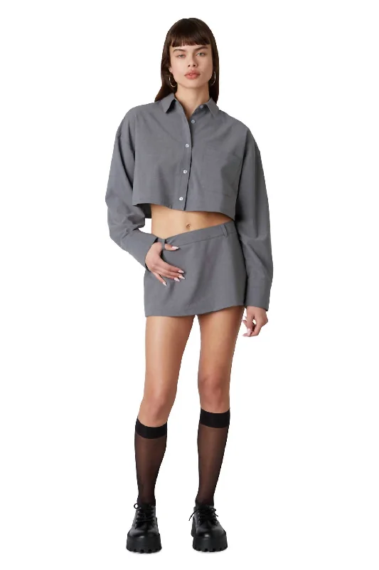 Women's Weekend Outfit Ariel Skort In Charcoal