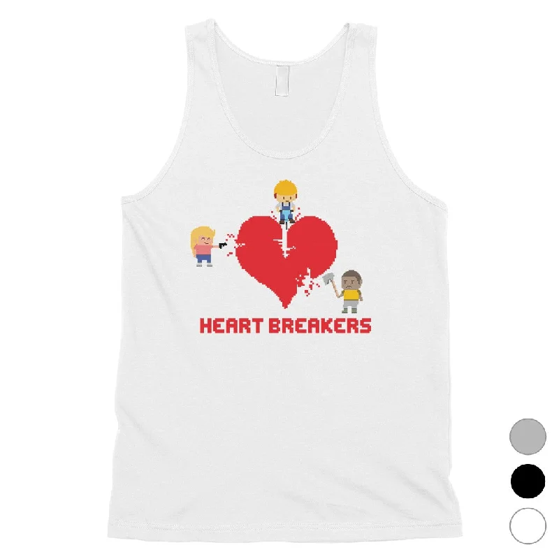 Affordable Women's Attire Heart Breakers Mens Funny Graphic Workout Tank Top Gift For Him