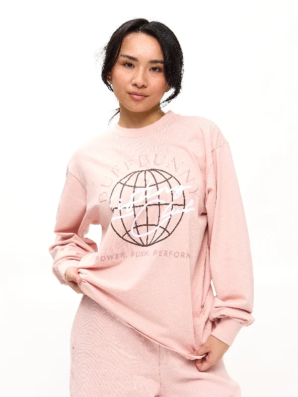 Seize Bargains Lifting Club Long Sleeve Tee - Strawberry Milk