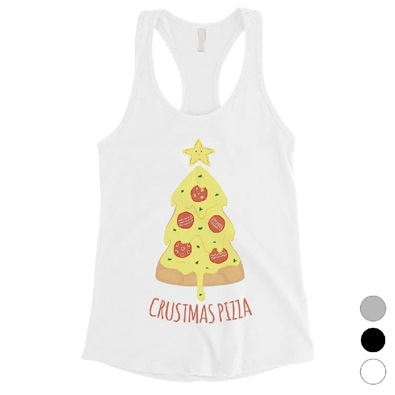 Women's Comfortable Apparel Crustmas Pizza Womens Tank Top