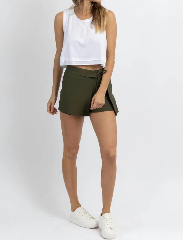 Women's Outerwear Attire Gia Side Tie Skort In Olive