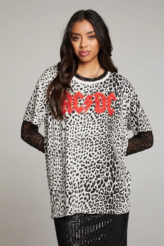 Women's Chic Outfit AC/DC Animal Logo Long Sleeve