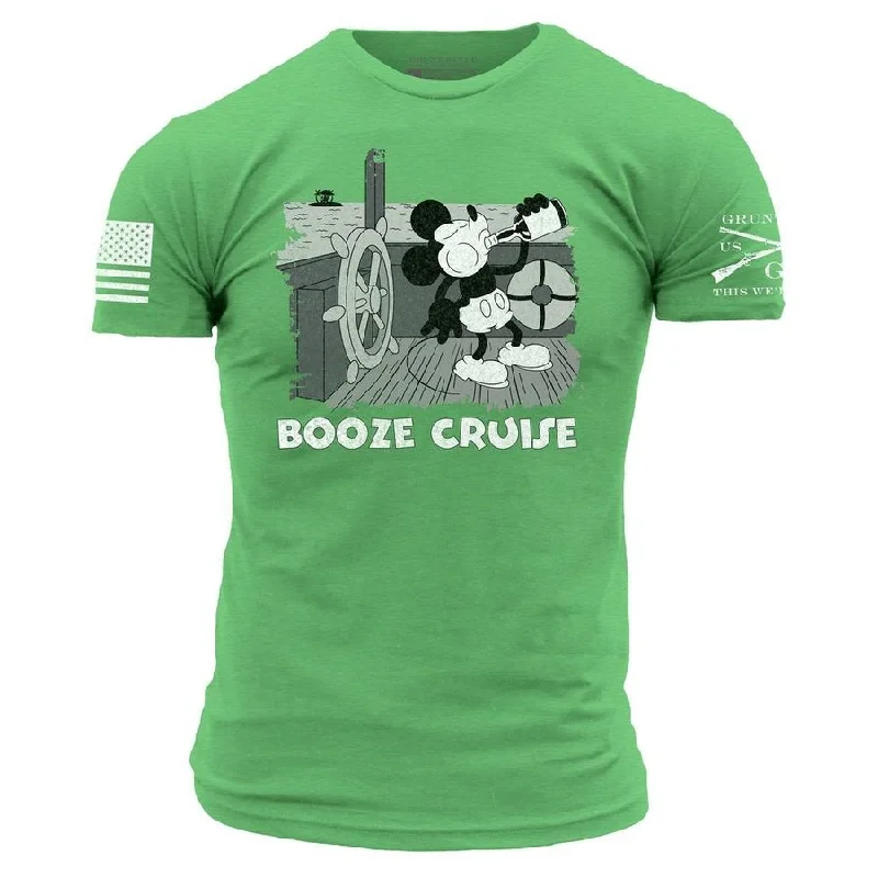 Chic Women's Attire Booze Cruise T-Shirt - Kelly Green