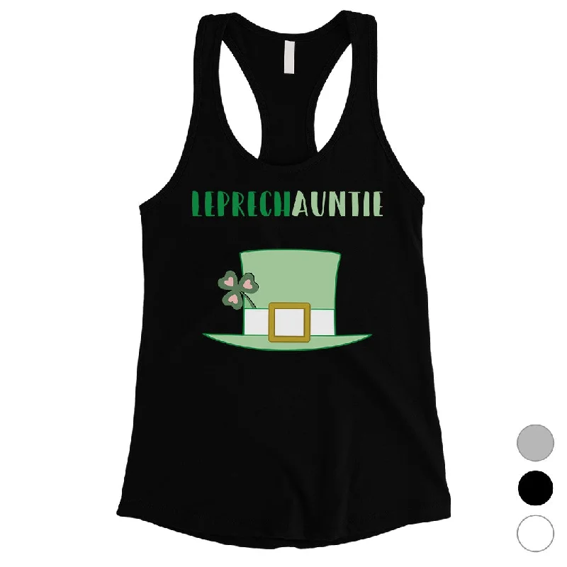 Embrace New Fashion Leprechauntie Aunt Gift Womens Cute Graphic Tank Top St Paddy's Day