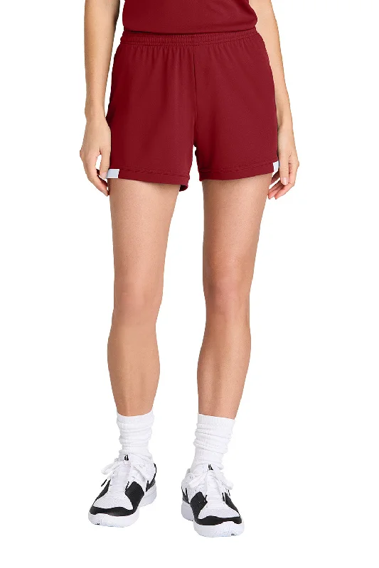 Women's Clothes And Garments Sport-Tek Womens Club Moisture Wicking Shorts - Deep Red/White - NEW