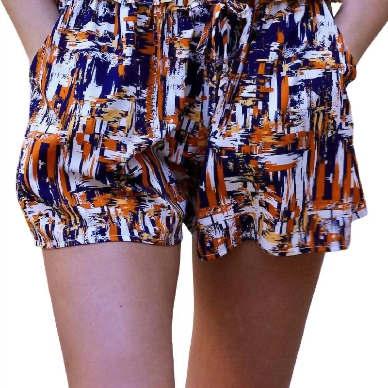 Fall Sale, Prices Drop Stroke Of Style Silk Shorts In Orange